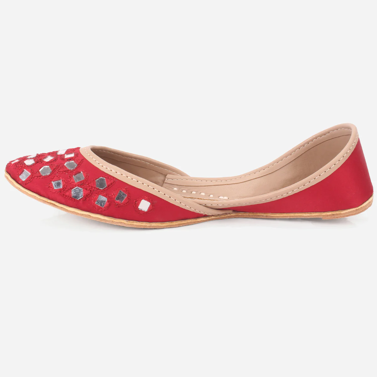 Womens "SIAFA" Embellished Leather Indian Khussa - Image 3