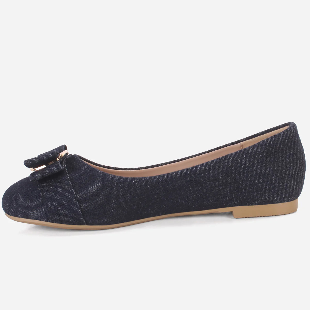 Womens "SILAS" Decorated Flat Slip-on Casual Shoes - Image 3