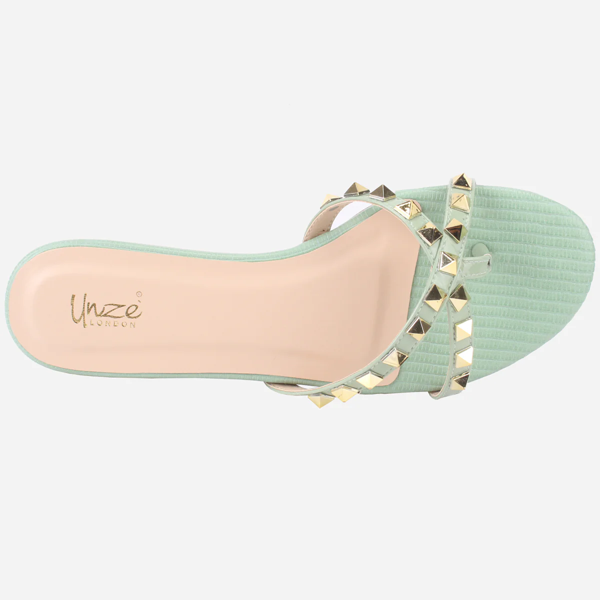 Womens "SKYLER" Stud Adorned Thong Summer Slippers - Image 4