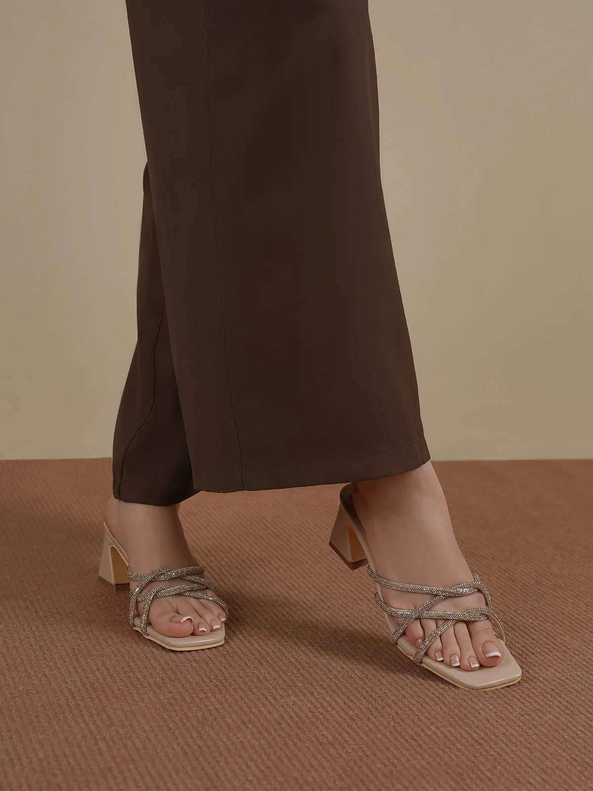 Womens "STRIDE" Block Heeled Sandals