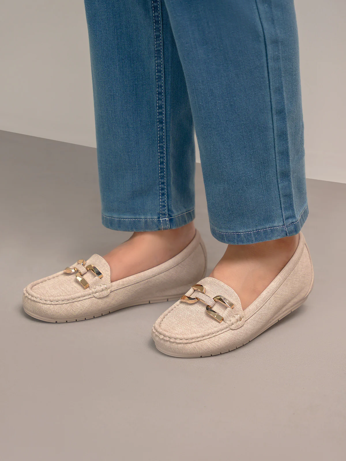Womens "SUTARA" Comfy Buckle Moccasins - Image 4