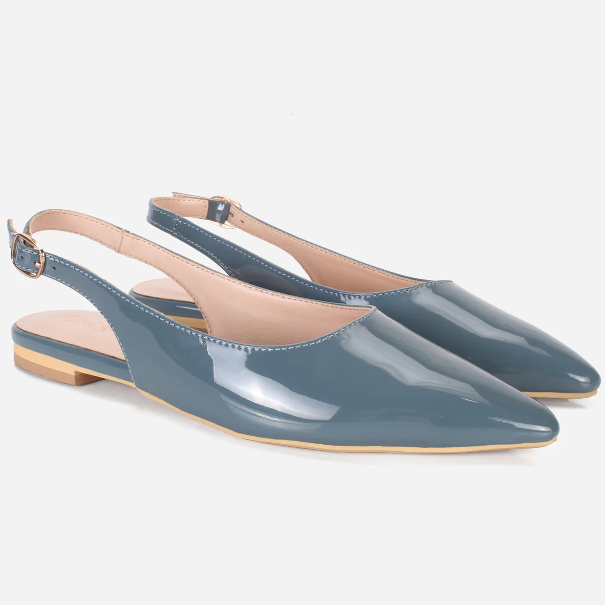 Women's "TAJEZWI" Patent Pointed Flat Shoes - Image 2