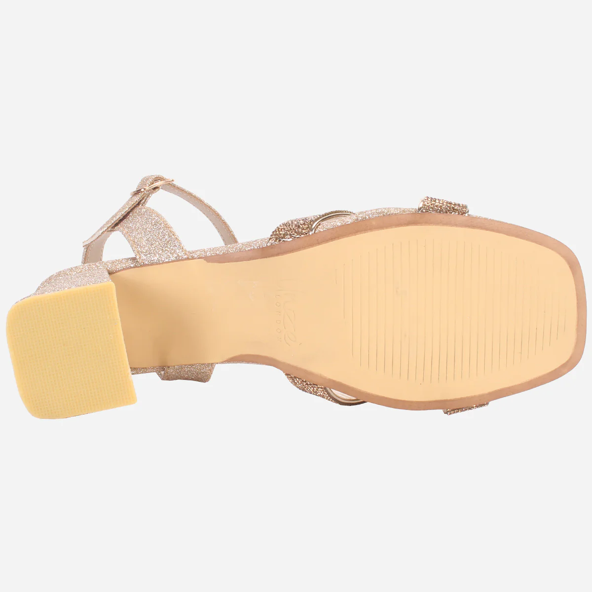 Womens "TANIT" Glittery Crossover Strap Sandals - Image 5