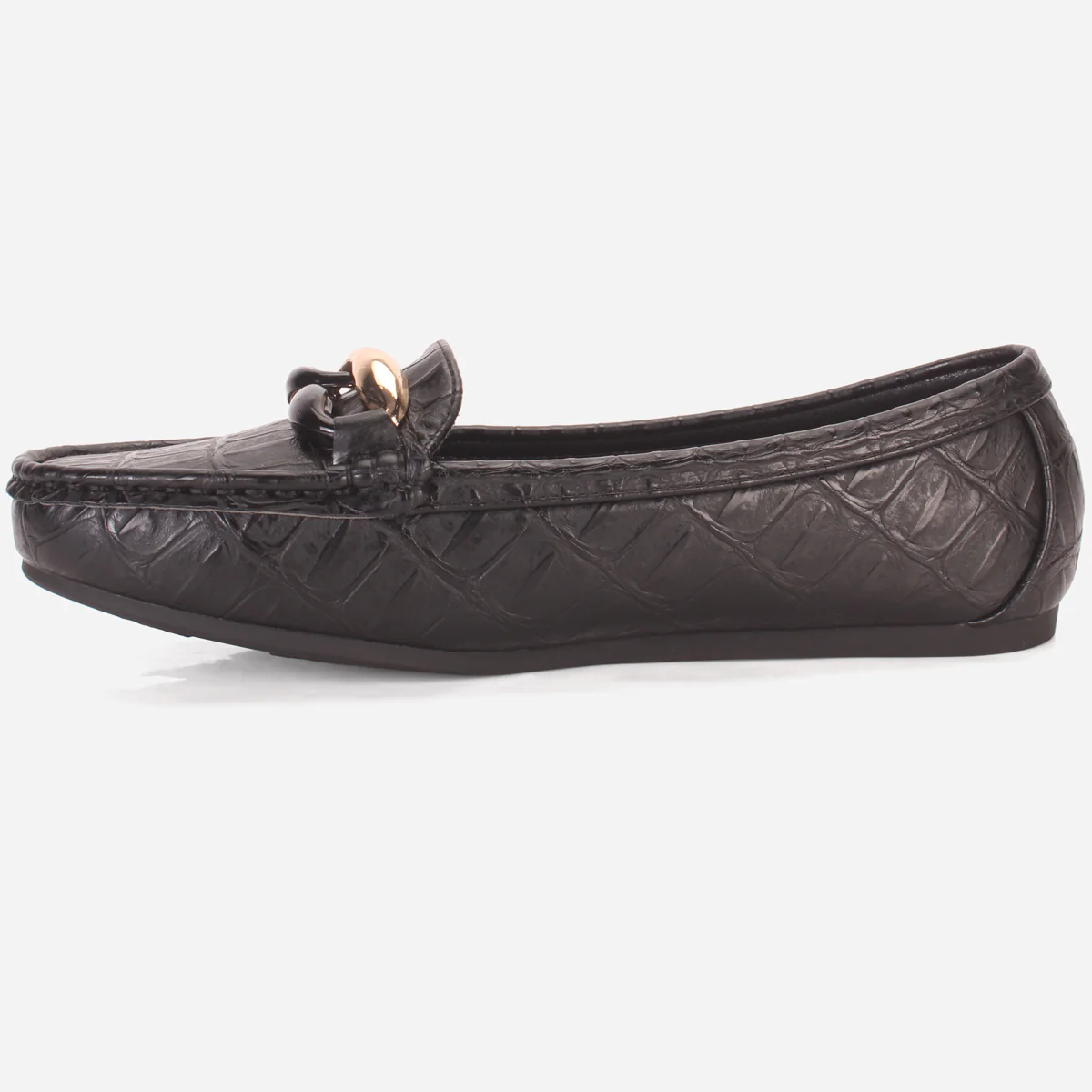 Womens "TRACEY" Flat Comfy Slide In Moccasins - Image 3