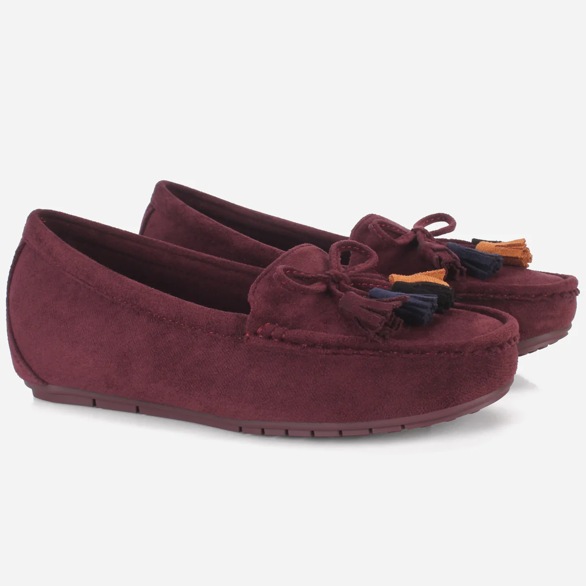 Womens "UNELI" Low Wedge Moccasins - Image 2