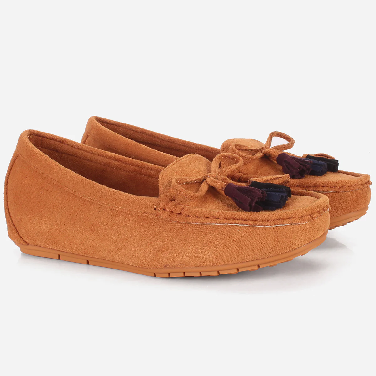 Womens "UNELI" Low Wedge Moccasins - Image 2