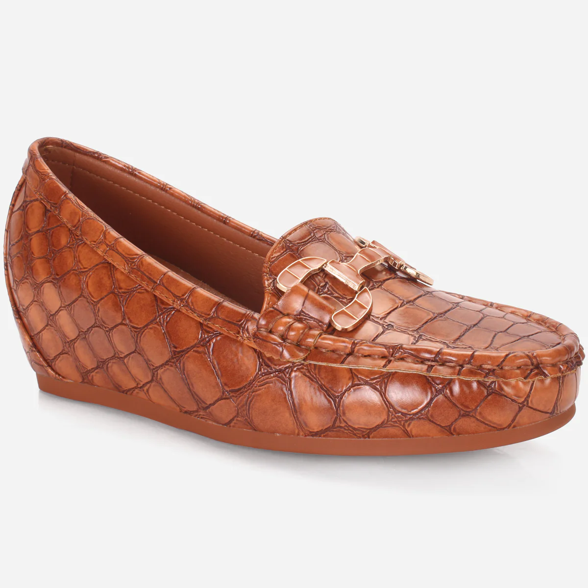Womens "VIRONA" Wedge Comfy Slide In Moccasins