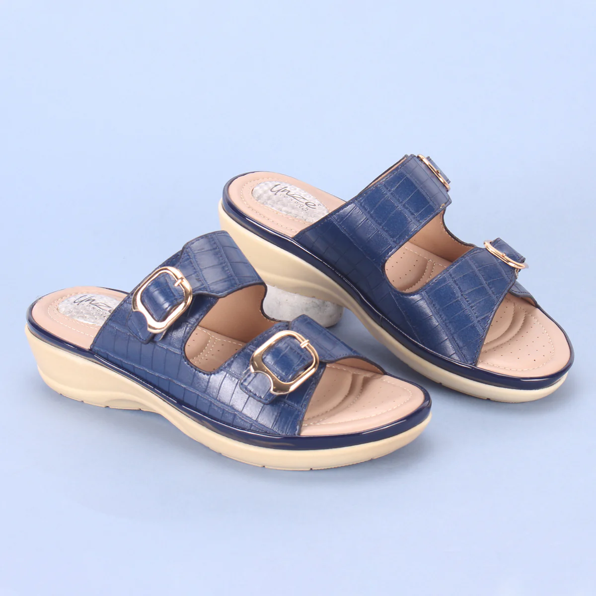 Womens "ZITOPA" Comfy Everyday Casual Wedge Slippers - Image 6