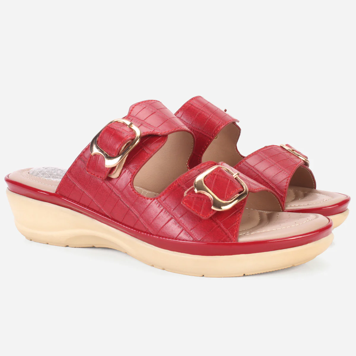Womens "ZITOPA" Comfy Everyday Casual Wedge Slippers - Image 2