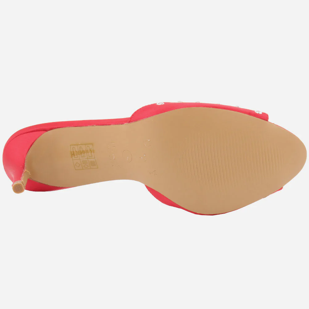 Womwn "EMILIE" Pearl Wide Fit Slip On Sandals - Image 5