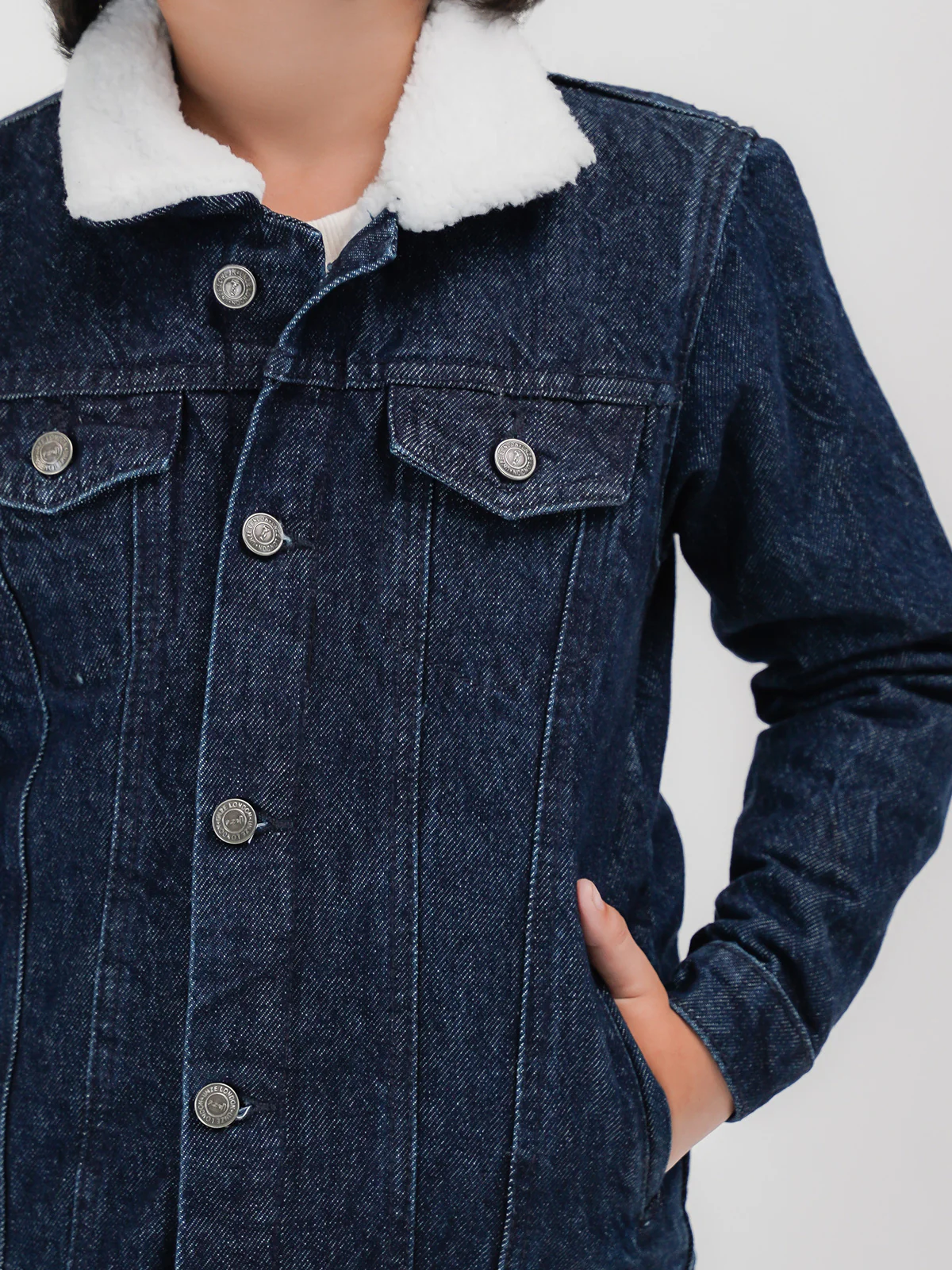 "ZAROON" Front Button Denim Jacket - Image 4