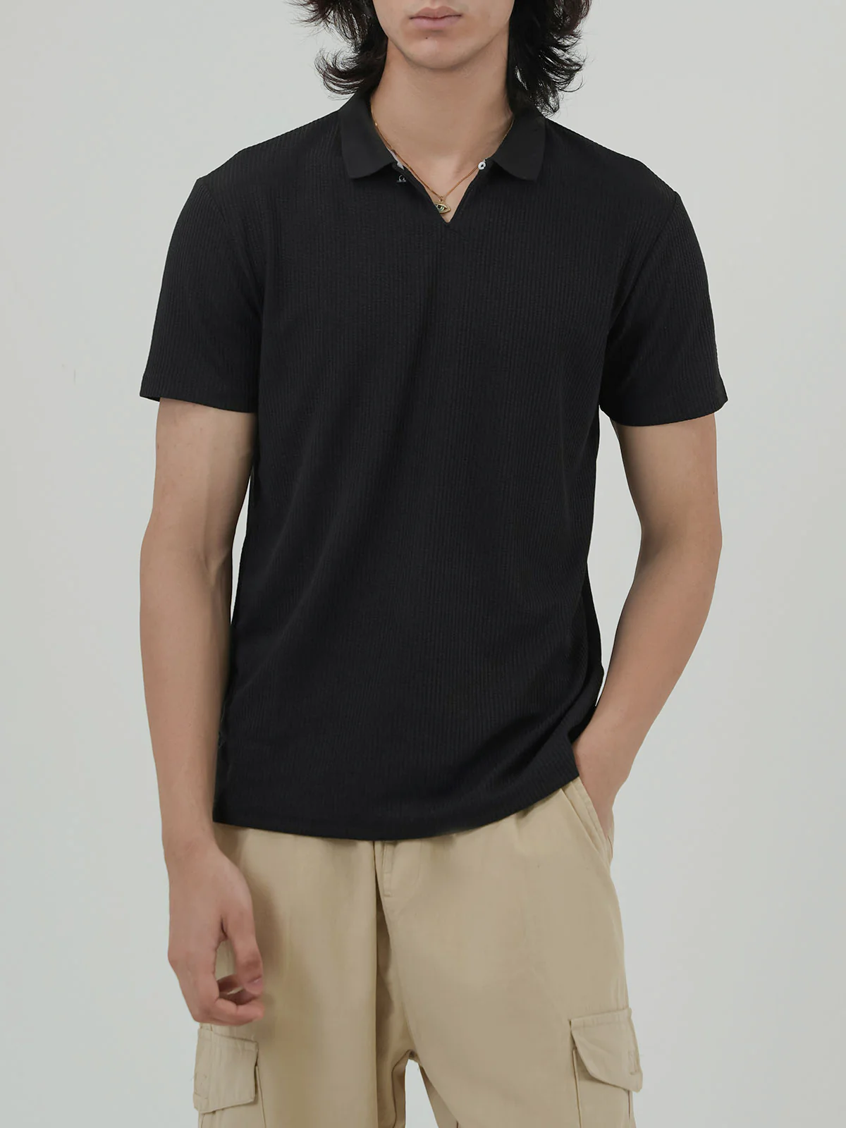 "ZARYN" Relaxed Regular Fit Polo Shirt - Image 4