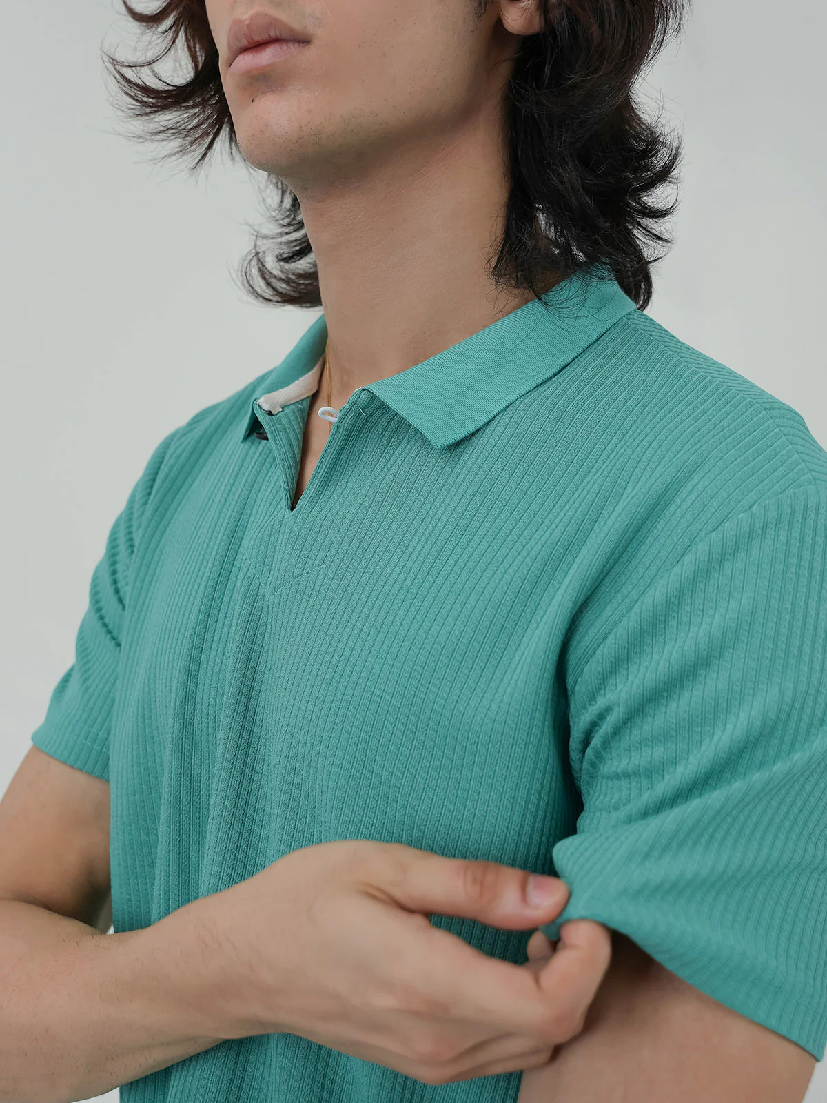 "ZARYN" Relaxed Regular Fit Polo Shirt - Image 5